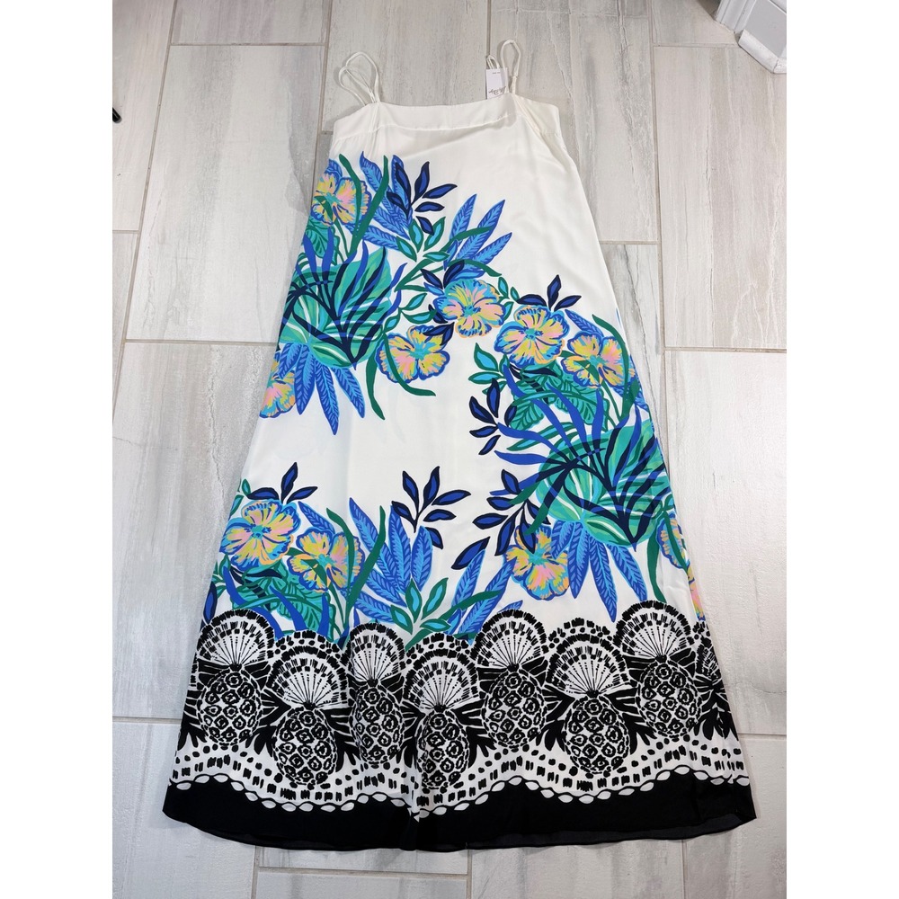Lilly Pulitzer Rosabella Silk Maxi Slip Dress Golden Hour Glam Floral 4 NEW